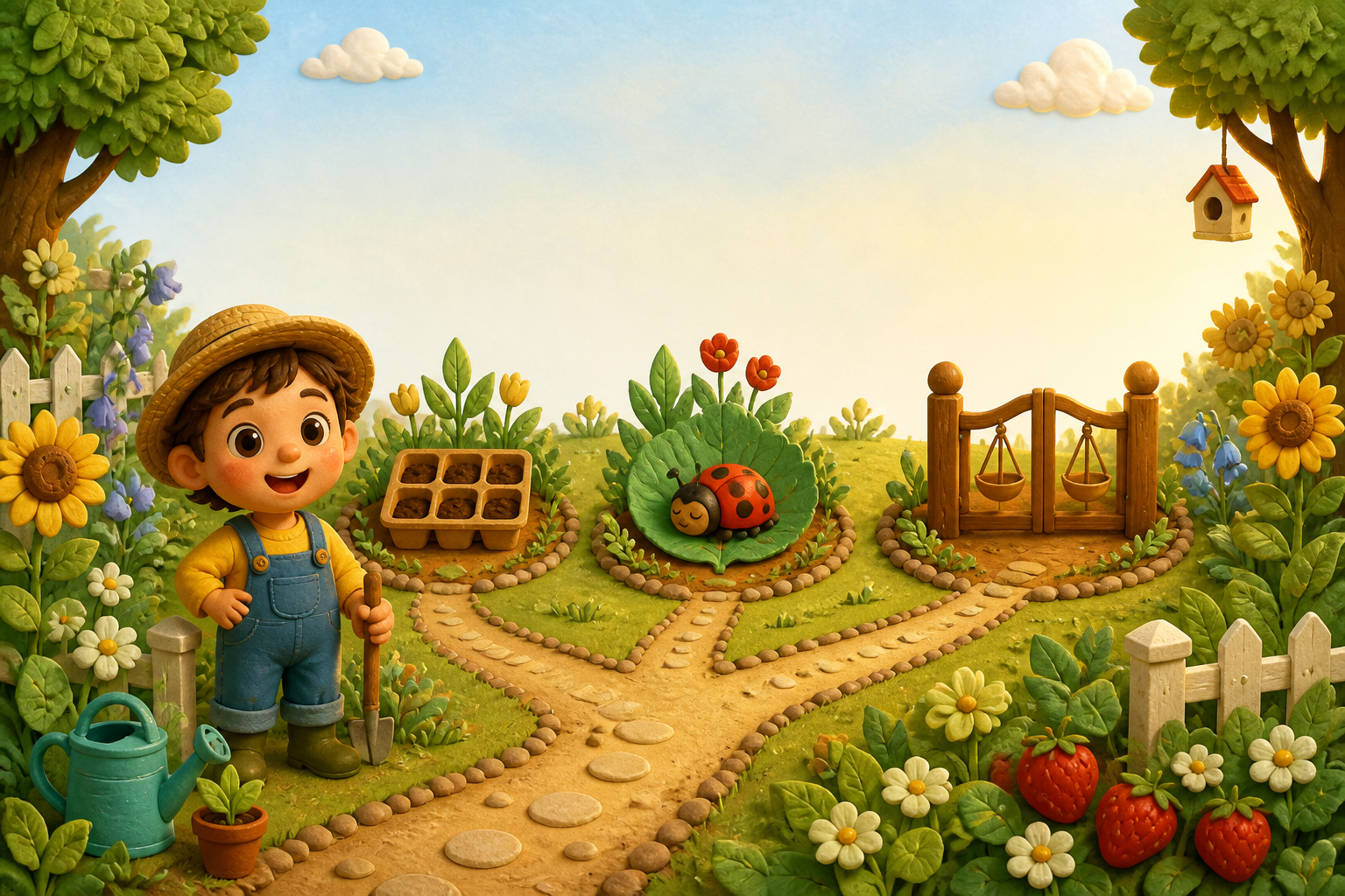 A welcoming Number Garden mission scene
